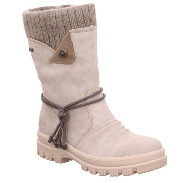Bild 1 - RIEKER Snowboot Offwhite Lederimitat mit Wechselfussbett