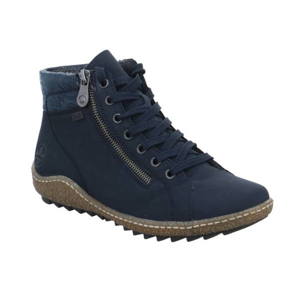 Bild 1 - RIEKER Mid Cut Sneaker Blau Lederimitat mit Tex-Membrane