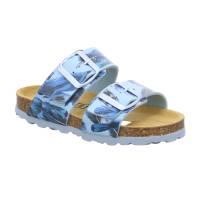 BIOLife Kinder-Pantolette Hellblau Lederimitat Unisex