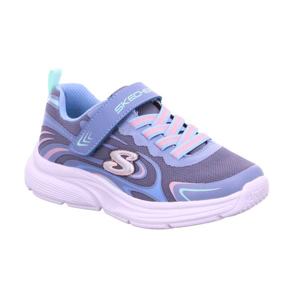 Bild 1 - SKECHERS Kleinkinder-Halbschuh Klett Grau Textil Sneaker