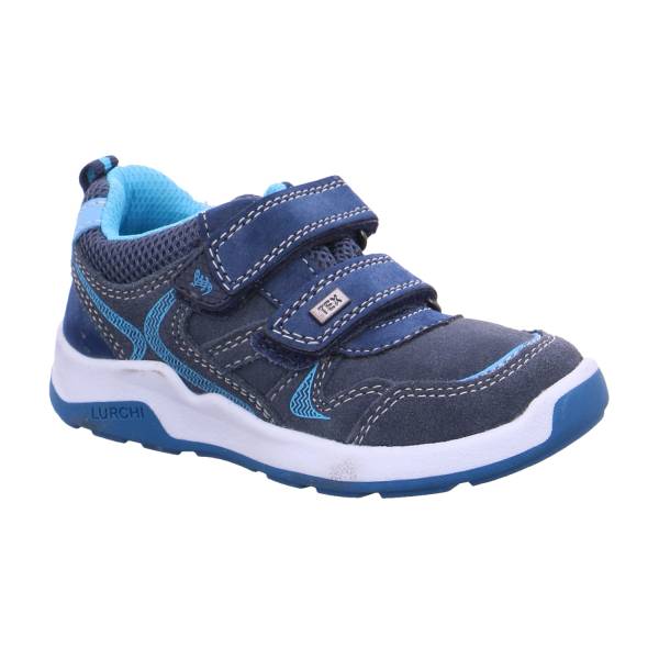 Bild 1 - LURCHI Kleinkinder-Halbschuh Klett Blau Leder Sneaker