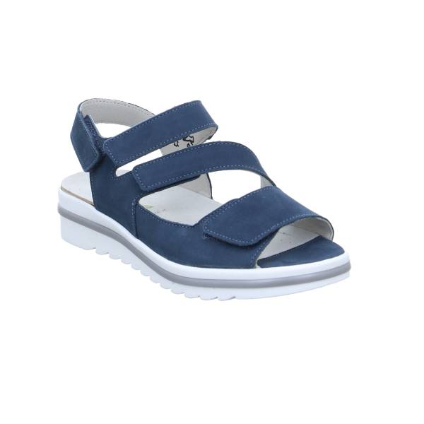 Bild 1 - WALDLÄUFER Comfort-Sandalette Blau Leder mit Wechselfussbett
