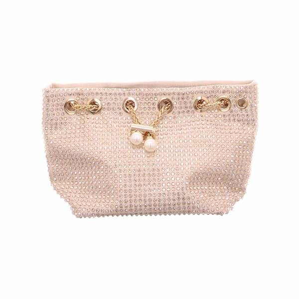 Bild 1 - LA STRADA Clutch / Abendtasche Gold Textil