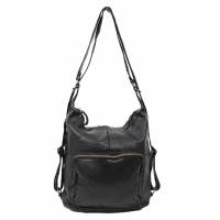 BEAR DESIGN Rucksack Schwarz Leder