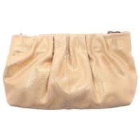 PIECES Clutch / Abendtasche Gold Leder
