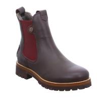 PANAMA JACK Boot Bordeau Leder mit Lammfell-Futter