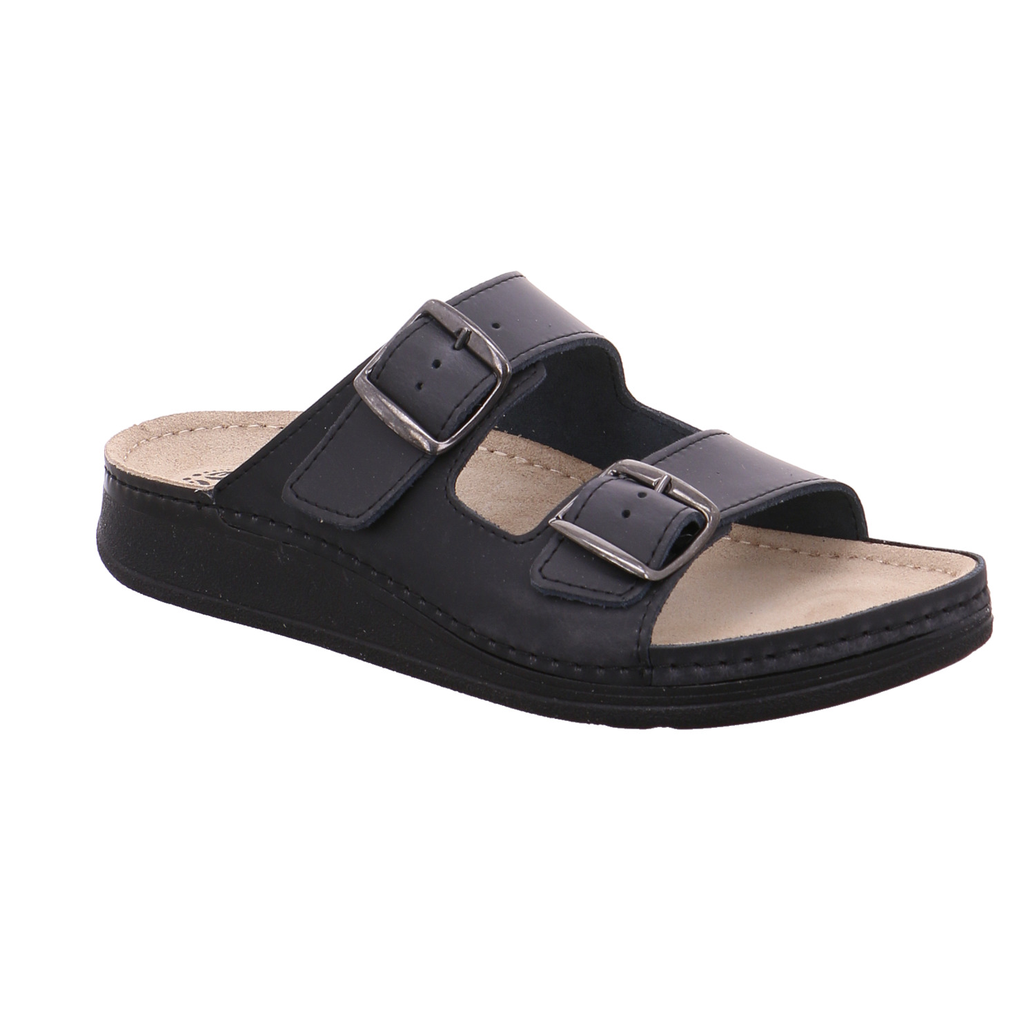 MUBB Bio-Mûles Schwarz Leder