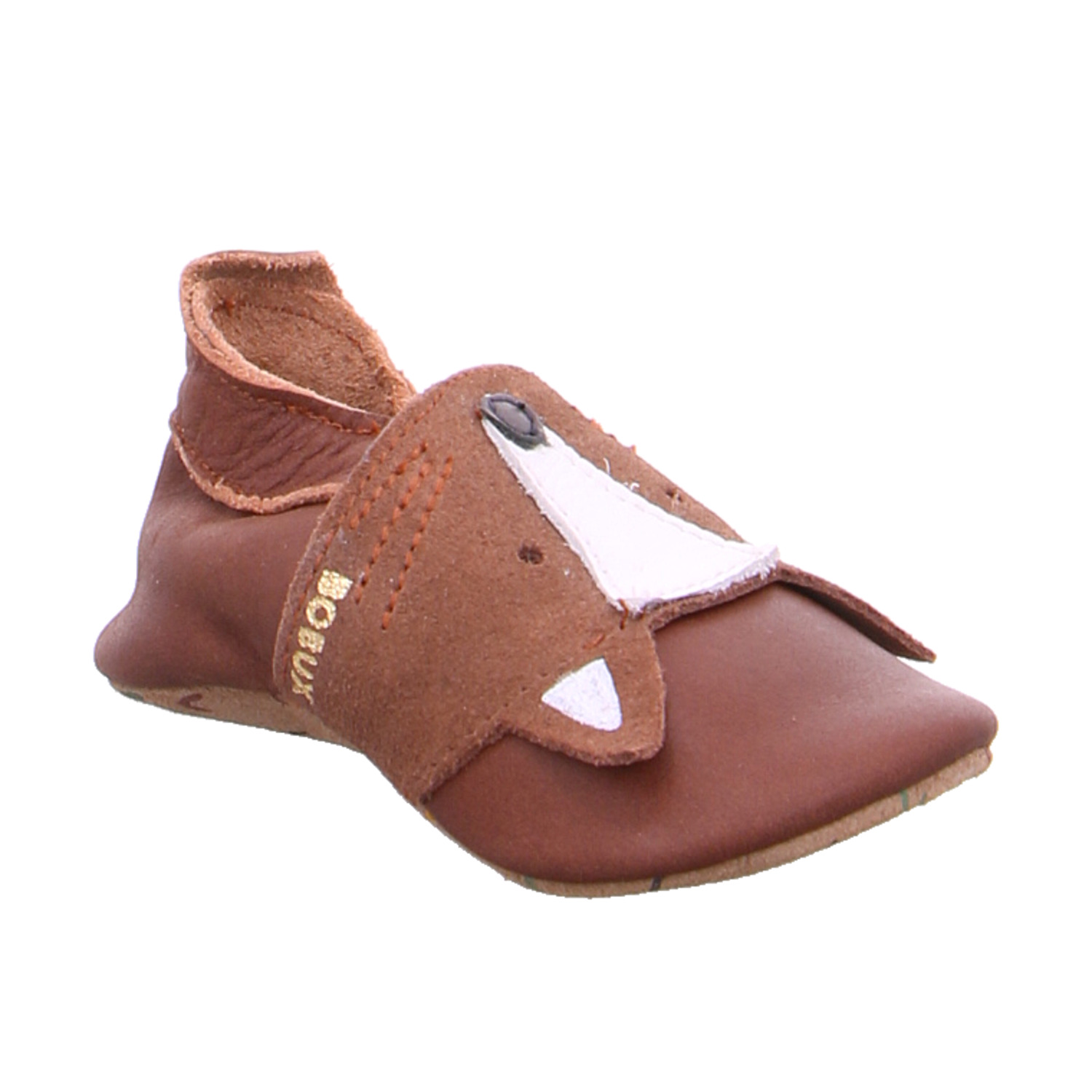 BOBUX Krabbelschuh Braun Leder soft sole