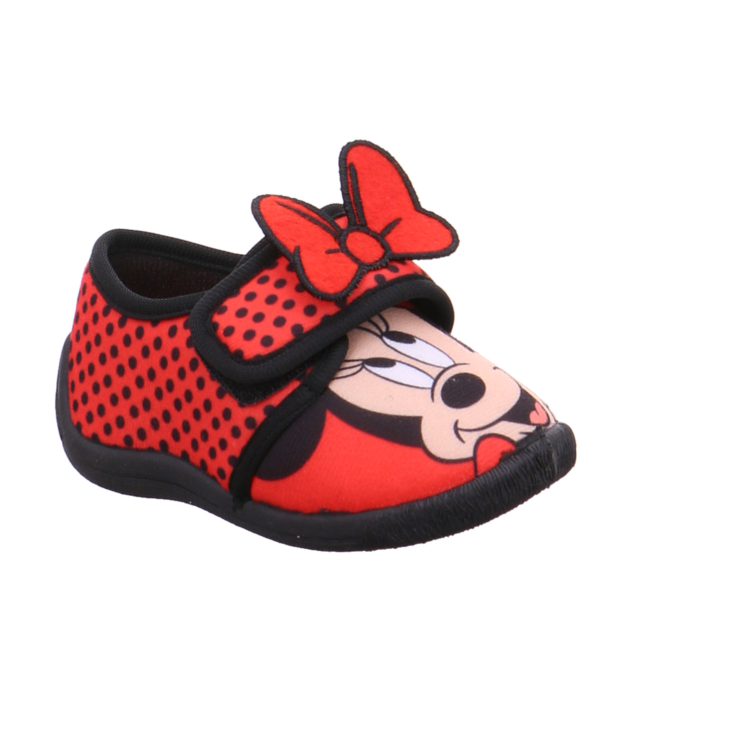 * Kinder-Hausschuh Rot Textil Mickey-Mouse