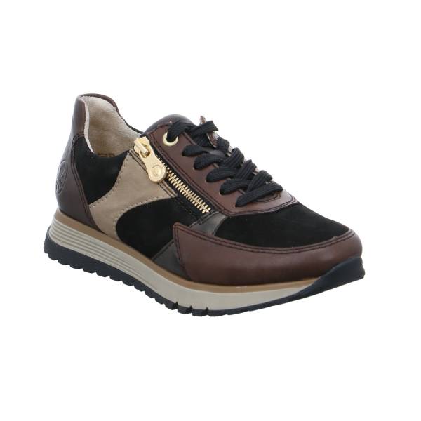 Bild 1 - RIEKER Comfort-Sneaker Braun Leder mit Wechselfussbett