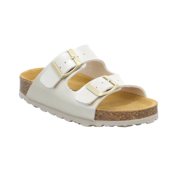 Bild 1 - BIOLIFE Kinder-Pantolette Offwhite Lederimitat Mädchen
