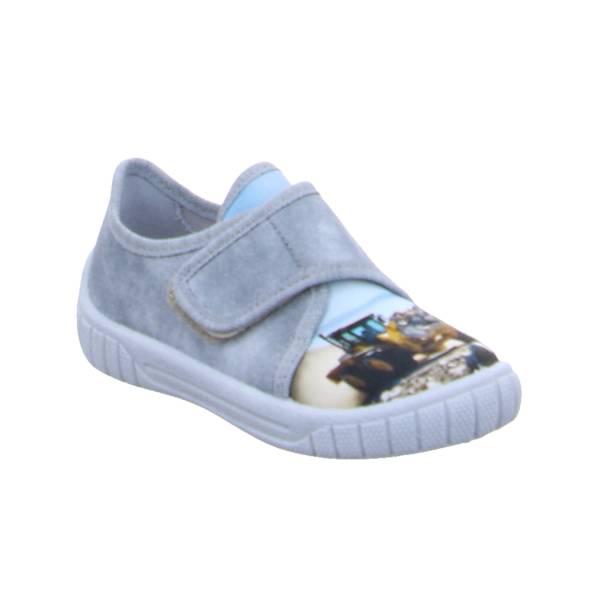 Bild 1 - SUPERFIT Kinder-Hausschuh Grau Textil Hausschuh