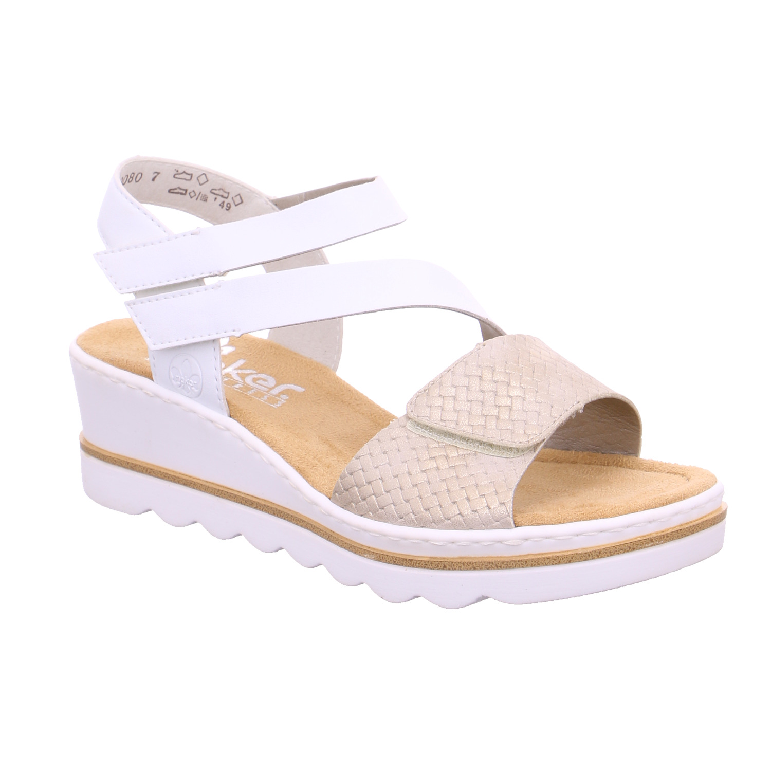 RIEKER Sandalette Beige Lederimitat
