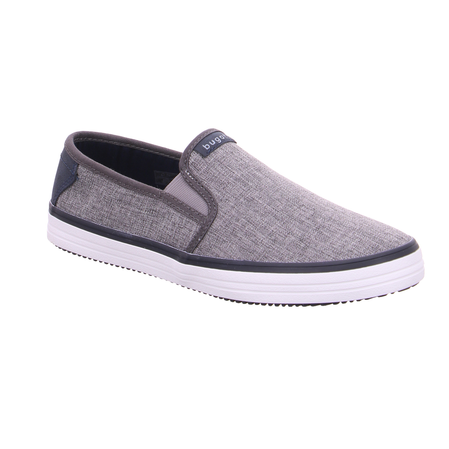 BUGATTI SHOES Halbschuh-Schlüpfer Grau Textil