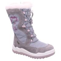 Bild 1 - SCHUHENGEL Mädchen-Snowboot Membrane Silber Leder Stiefel Bild 1 - SCHUHENGEL Mädchen-Snowboot Membrane Silber Leder Stiefel