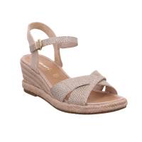 TAMARIS Sandalette Gold Textil