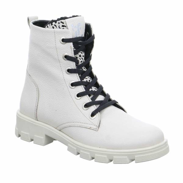 Bild 1 - JOCHIE FREAKS Mädchen-Winter-Bottine Offwhite Leder Schnür Boot