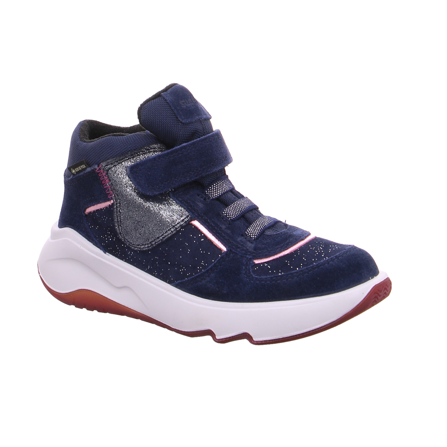 SUPERFIT Kleinkinder-Halbschuh Klett Dunkelblau Textil Sneaker high