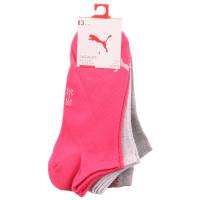 PUMA SOCKEN Freizeitsocken Pink Textil 3-ER Pack