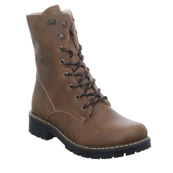 Bild 1 - RIEKER Boot Mittelbraun Lederimitat mit Tex-Membrane