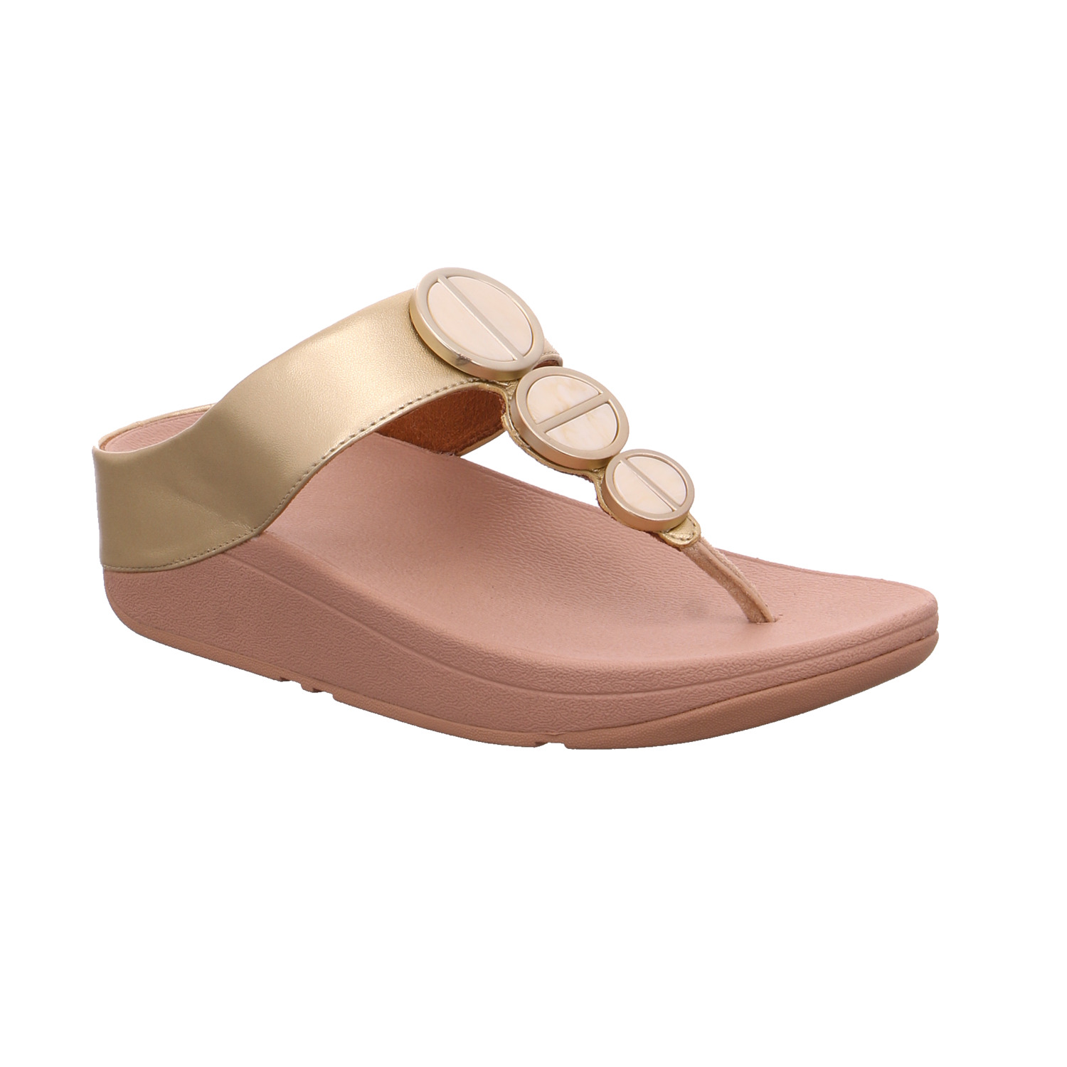 FITFLOP Zehentrenner / FlipFlop Gold Lederimitat FN7820 FITFLOP Zehentrenner / FlipFlop Gold Lederimitat FN7820