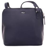 NIKA Umhängetasche Blau Leder