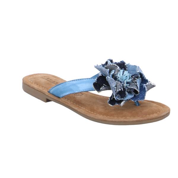 Bild 1 - LAZAMANI Zehentrenner-FlipFlop Jeansblau Leder