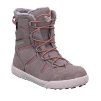 LOWA Mädchen-Snowboot Membrane Grau Textil Winter-Sneaker, high