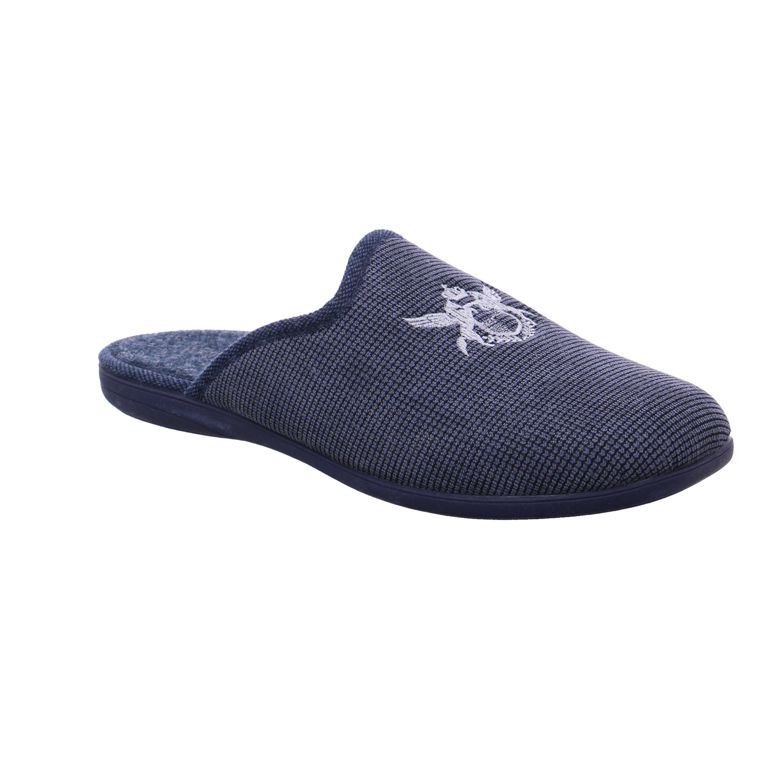 VAN DER LAAN Hausschuhe Blau Textil
