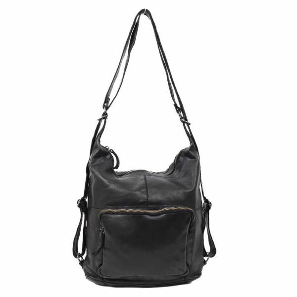 Bild 1 - BEAR DESIGN Rucksack Schwarz Leder