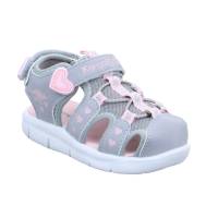 KANGAROOS Baby-Sommer-Bottine Silber Synthetik Halboffene Sandale