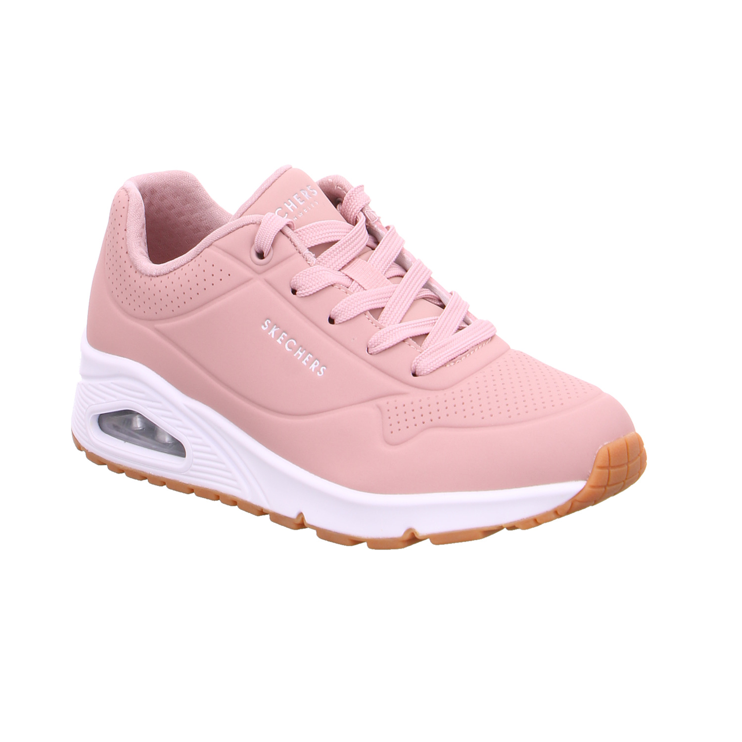 SKECHERS Sneaker Rosa Lederimitat mit Wechselfussbett