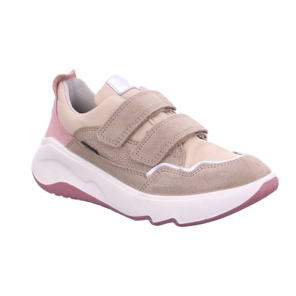 Bild 1 - SUPERFIT Mädchen-Halbschuh Klett Beige Textil Sneaker