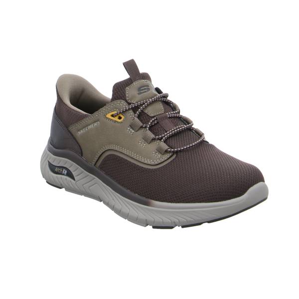 Bild 1 - SKECHERS Halbschuhe Sneaker Stoff Braun Textil