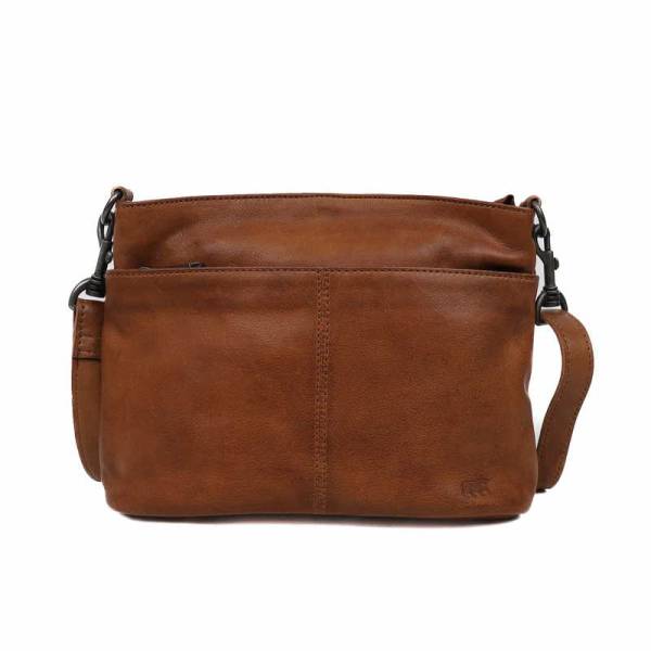 Bild 1 - BEAR DESIGN Umhängetasche Cognac Leder