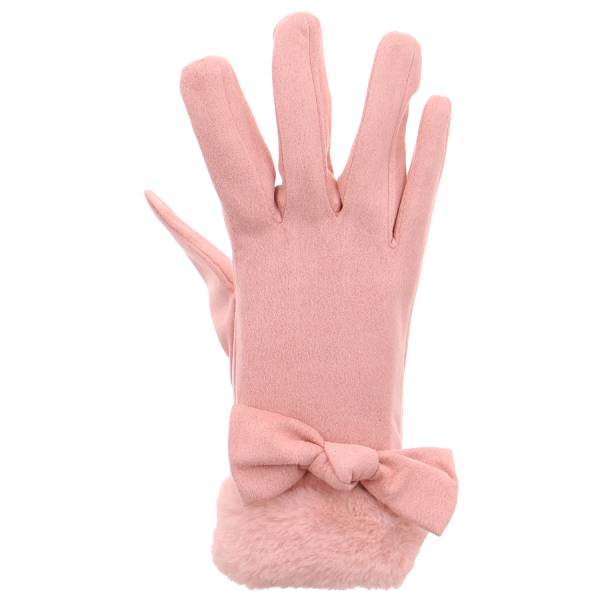 Bild 1 - ISOTONER Handschuh Rosa Lederimitat Damen