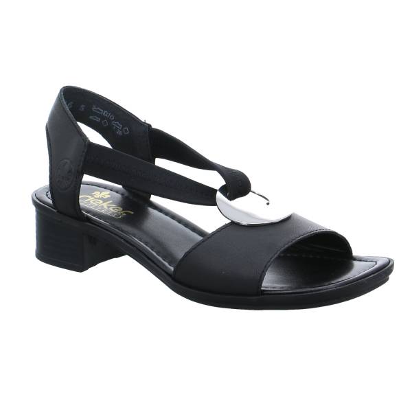 Bild 1 - RIEKER Sandalette Schwarz Leder