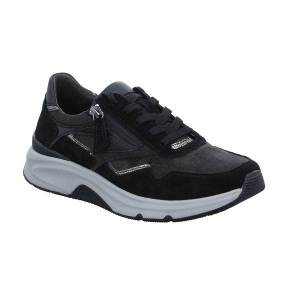 Bild 1 - GABOR Comfort-Sneaker Schwarz Leder mit Wechselfussbett
