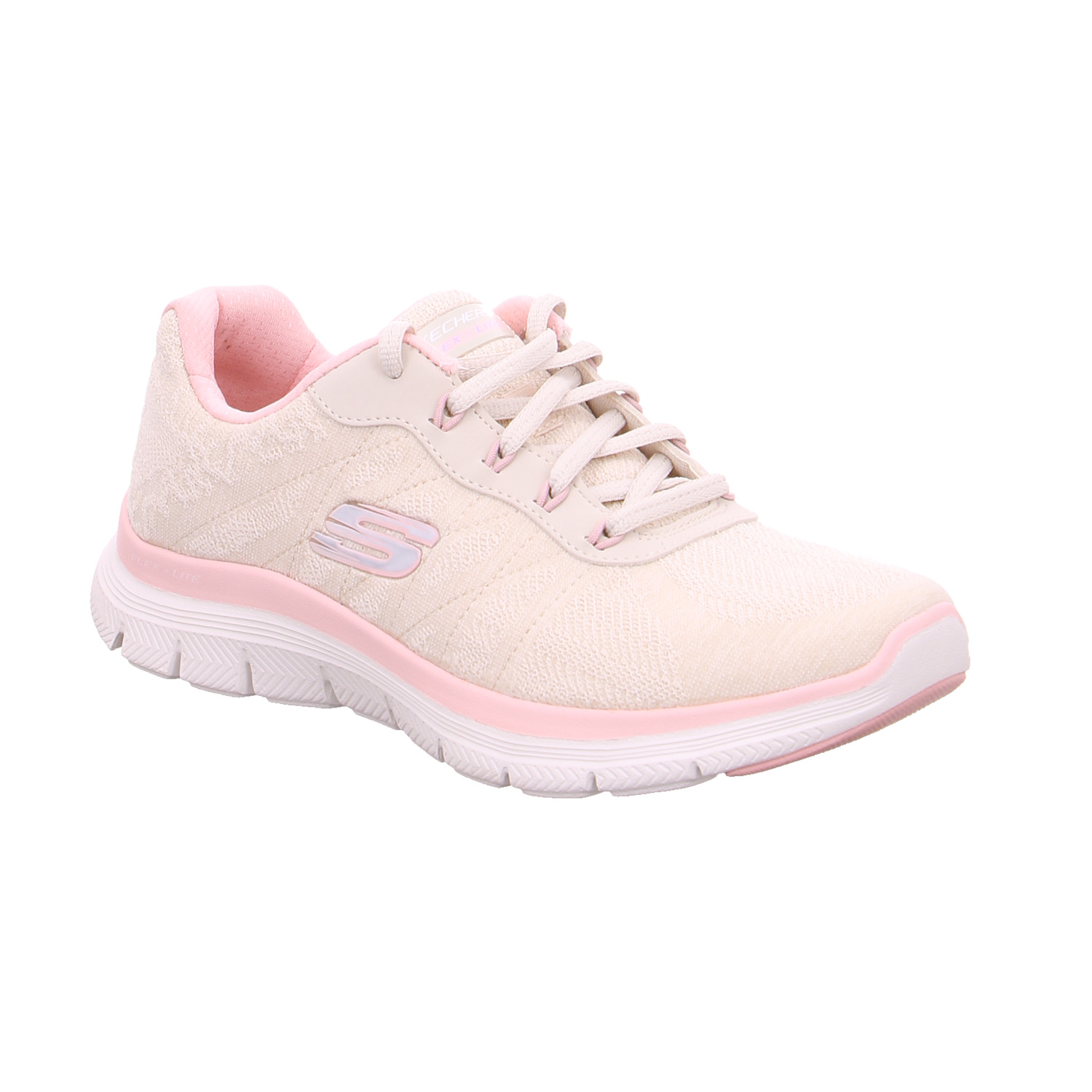 SKECHERS Sneaker Beige Textil mit Wechselfussbett