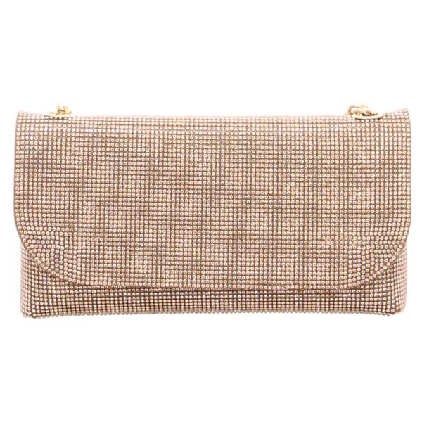 Bild 1 - LA STRADA Clutch / Abendtasche Gold Textil