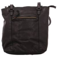 BEAR DESIGN Rucksack klein Schwarz Leder