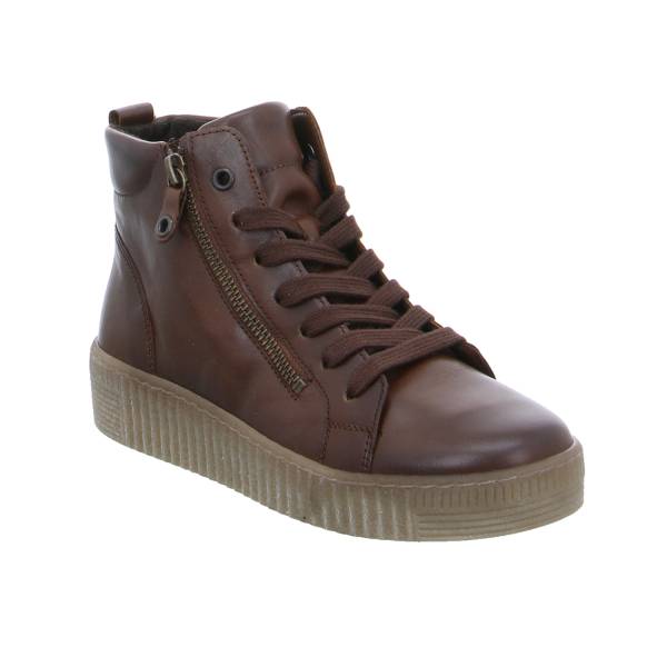 Bild 1 - GABOR Mid Cut Sneaker Braun Leder