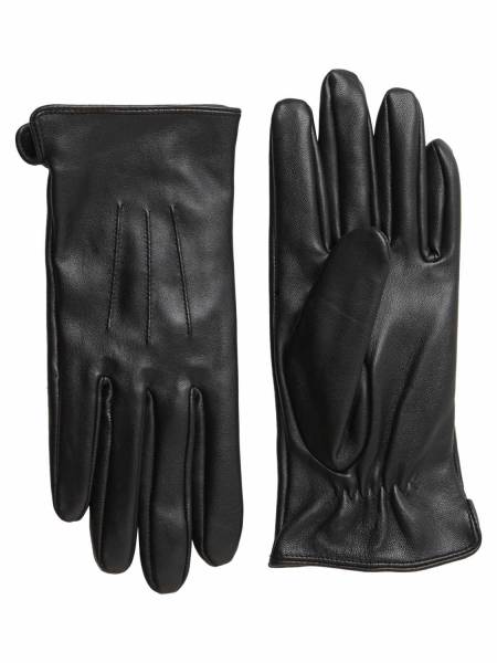 Bild 1 - PIECES Handschuh Schwarz Leder