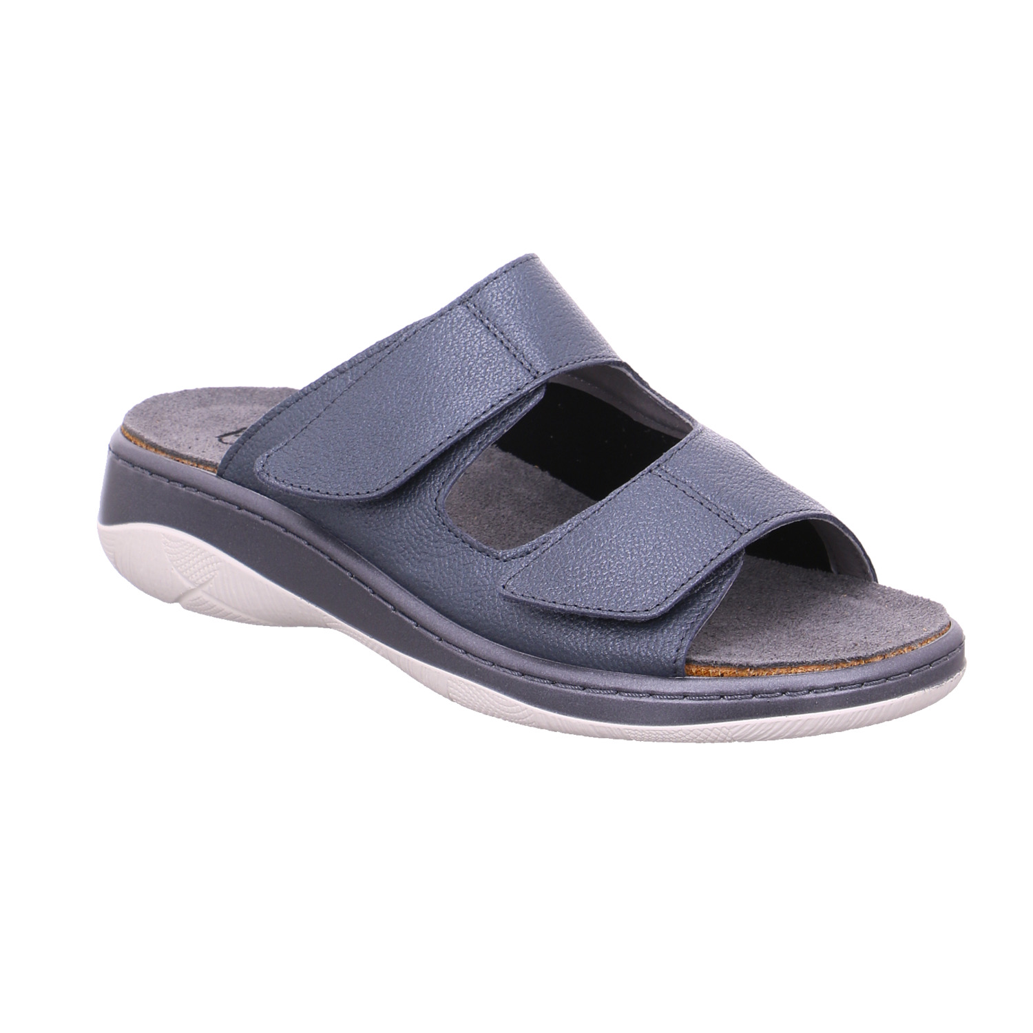 BIOSTEP Pantolette Grau Leder