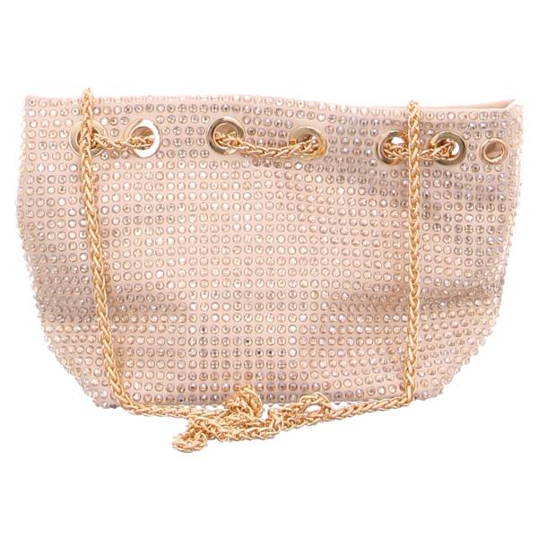 Bild 2 - LA STRADA Clutch / Abendtasche Gold Textil