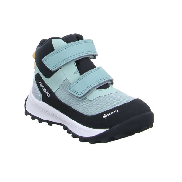 Bild 1 - VIKING Kleinkinder-Halbschuh Klett Grün Textil Sneaker high