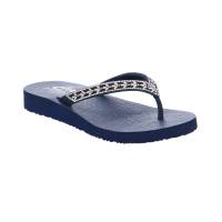 SKECHERS Zehentrenner-FlipFlop Navy Lederimitat Ja