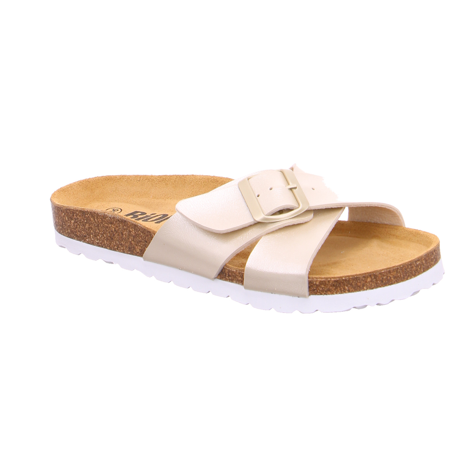 BIOLIFE Pantolette Gold Lederimitat