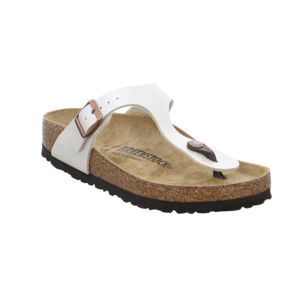 Bild 1 - BIRKENSTOCK Bio-Pantolette Offwhite Lederimitat