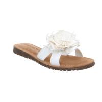 LAZAMANI Pantolette Weiss Leder